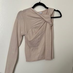 Zara one sleeve twist top